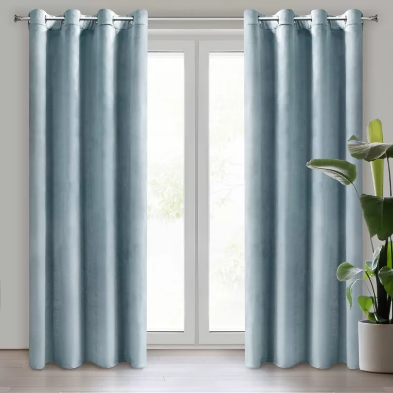 Zasłona morska z matowego welwetu 140x250 cm przelotka MELANIE Eurofirany