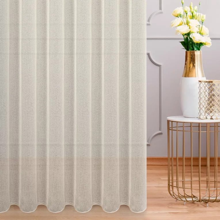 Tkanina firanowa siateczka z delikatnym połyskiem, Eurofirany
