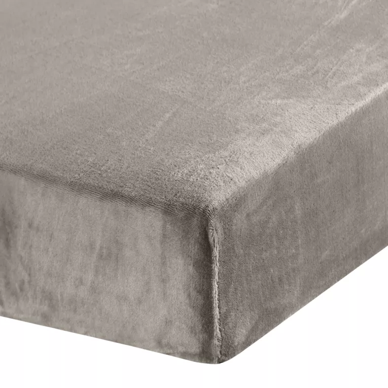 Prześcieradło polarowe z gumką 140x200 cm kolor beżowy 250 g/m2 FLANO Eurofirany