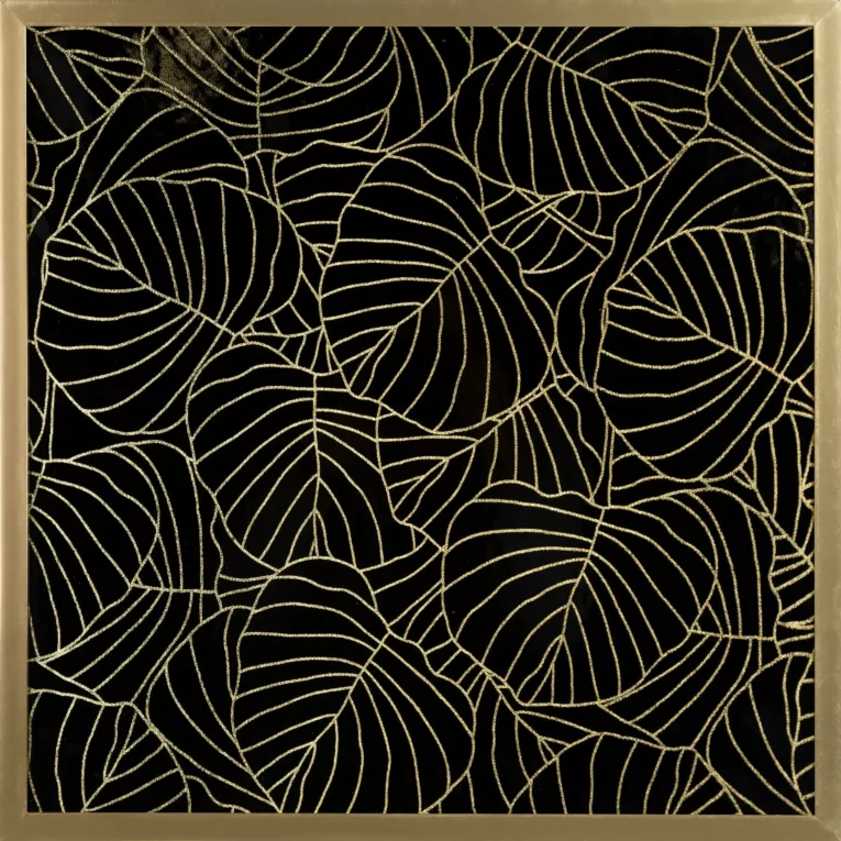 Obraz czarny LILI 2 drukowany z motywem roślinnym Limited Collection Eurofirany