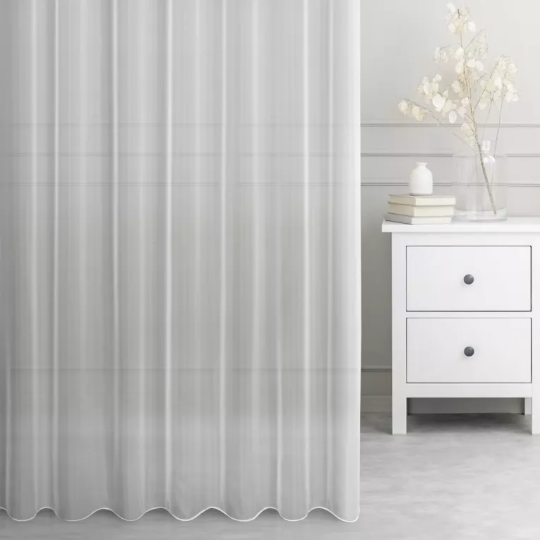 Tkanina firanowa matowy woal zakończony szwem obciążającym z kolekcji Pierre Cardin  Eurofirany