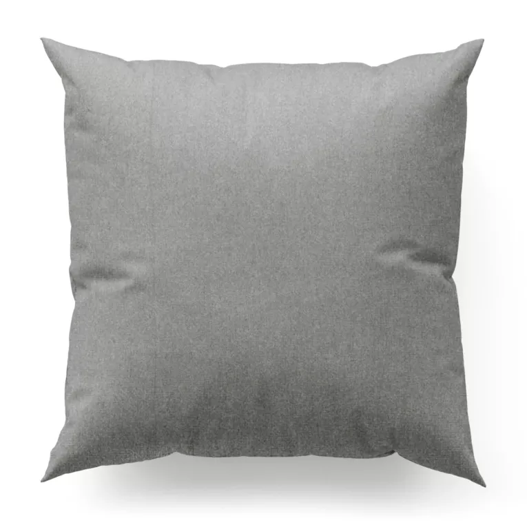 Poszewka szyta popielata z gładkiej, zaciemniającej tkaniny z wyraźnym splotem