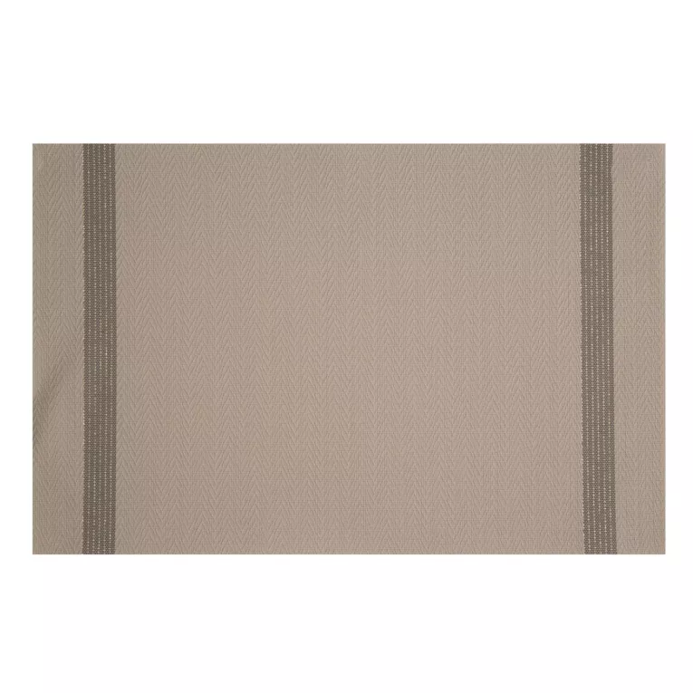 Podkładka na stół beżowo, brązowa 30x45 cm RUBY zdobiona pasami pleciona Eurofirany