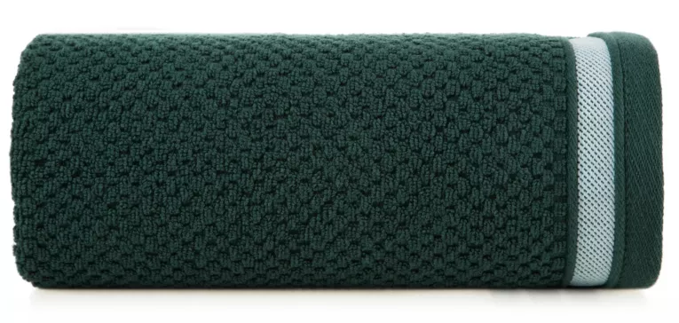 Ręcznik do rąk 30x50 cm bawełniany kolor ciemnozielony w pasy 500 g/m2 MADLEN Eurofirany