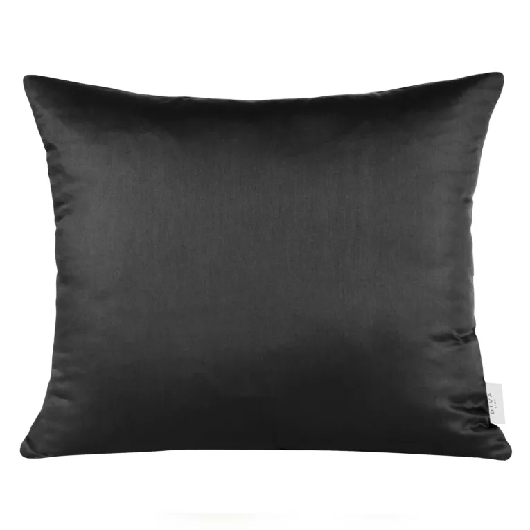 Poszewka na poduszkę 50x70 cm z satyny bawełnianej czarna DINA Eurofirany