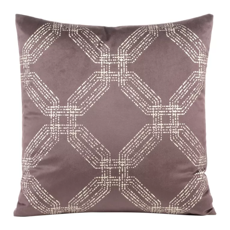 Poszewka na poduszkę 45x45 cm welwetowa z błyszczącym nadrukiem ciemnoróżowa BLINK 30 Eurofirany