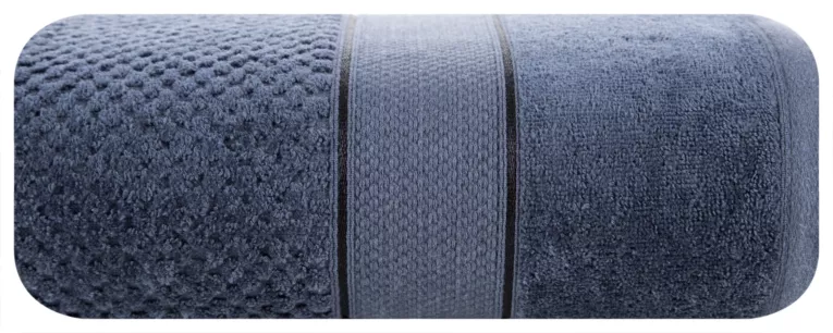 Ręcznik do rąk 30x50 cm bawełniany kolor granatowy z welwetową bordiurą 500 g/m2 JESSI Eurofirany