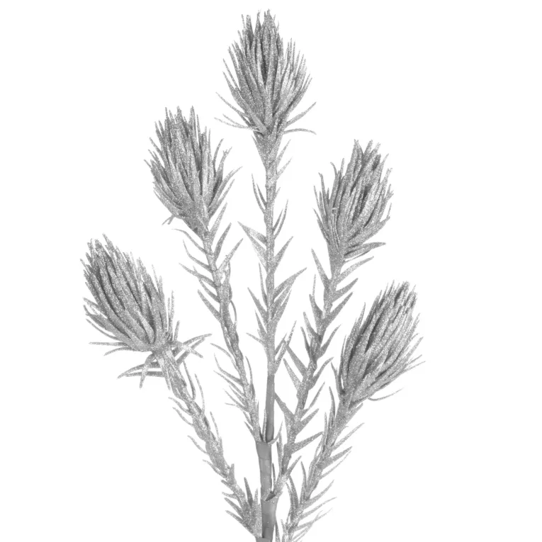 Sztuczny kwiat z błyszczącymi drobinkami Eurofirany