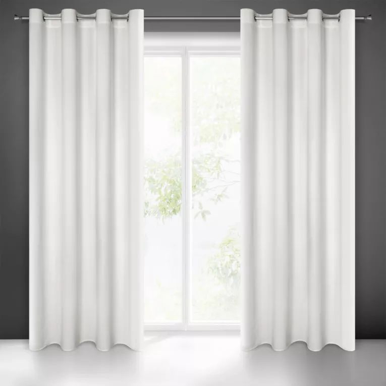 Zasłona biała z matowego welwetu 140x250 cm przelotka MILO Eurofirany