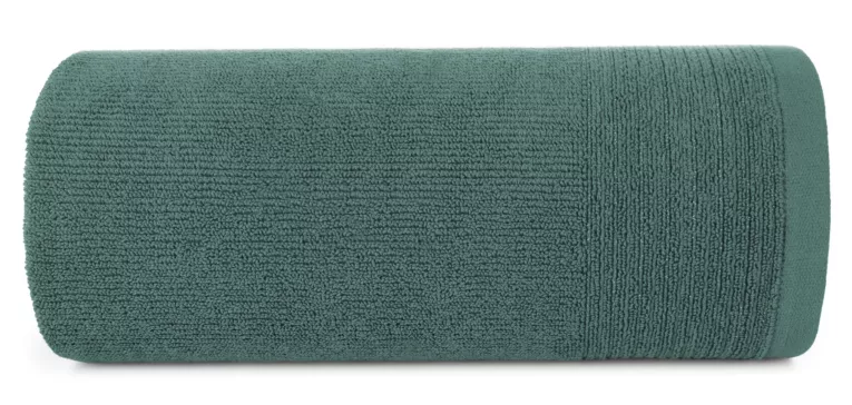 Ręcznik kąpielowy 50x90 cm bawełniany kolor ciemnomiętowy zdobiony błyszczącą bordiurą 500 g/m2 LARI Eurofirany