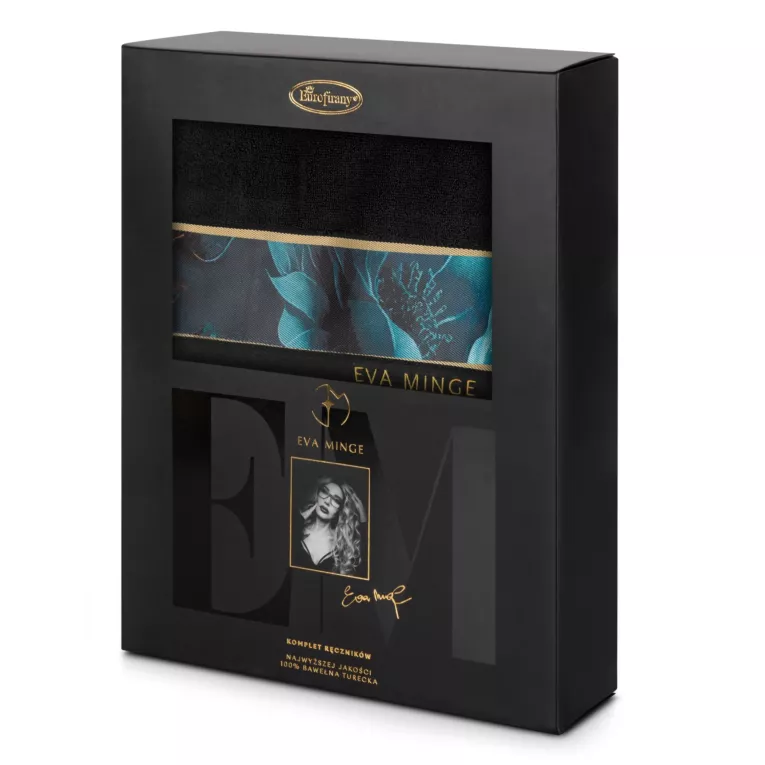 Zestaw ręczników bawełnianych 3 szt kolor czarny 500 g/m2 Eva Minge 12 Eurofirany