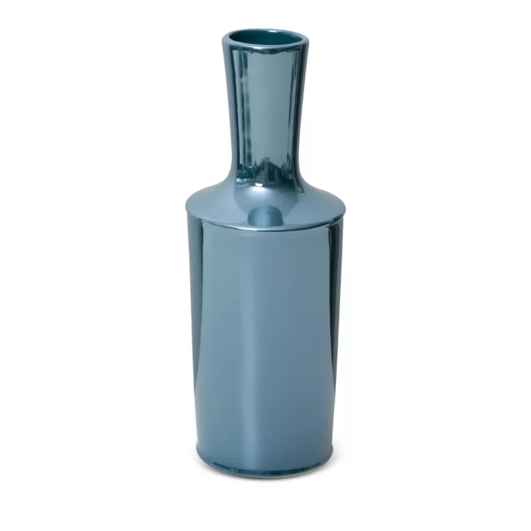 Wazon ceramiczny SIMONA 2 turkusowy z perłowym połyskiem Eurofirany