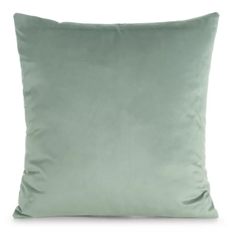 Poszewka na poduszkę 45x45 cm welwetowa o delikatnym połysku gładka ciemnomiętowa GAJA 1 Eurofirany