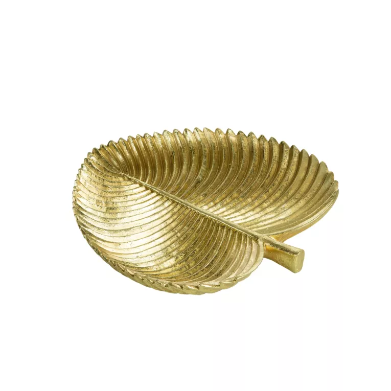 Patera dekoracyjna FEMI złocista w kształcie liścia palmowego Eurofirany