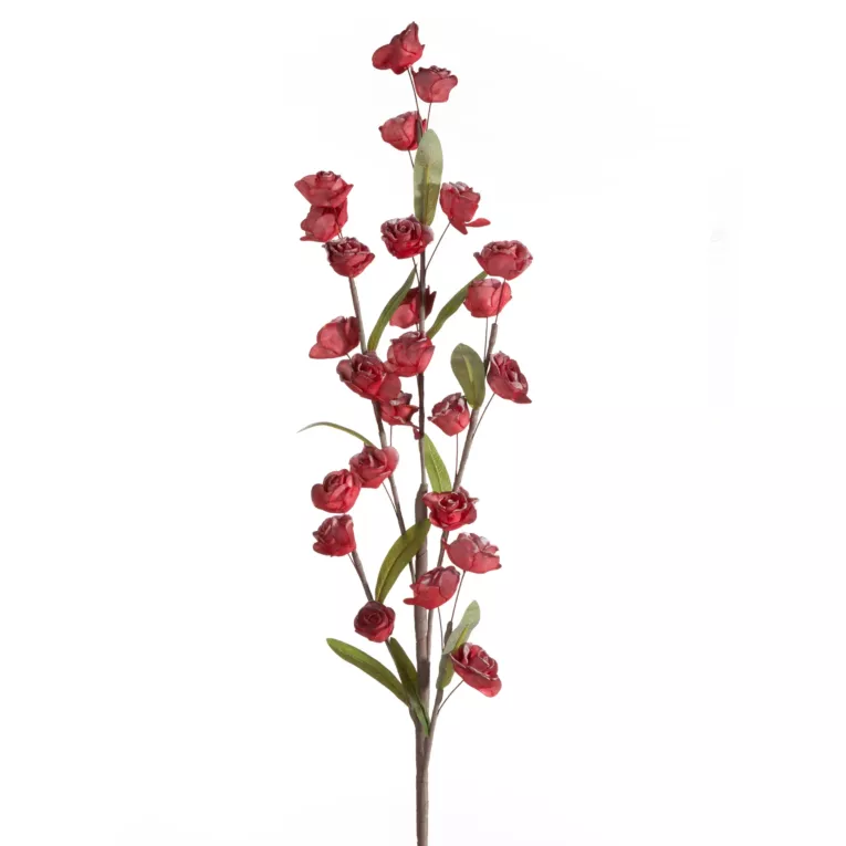 Kwiat sztuczny czerwony z plastycznej pianki foamiran 90 cm Eurofirany