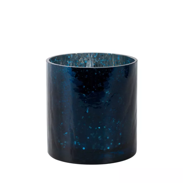 Świecznik VERRE granatowy ze szkła artystycznego Eurofirany