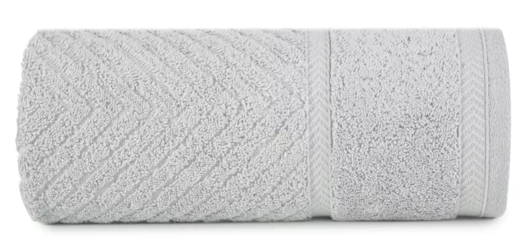 Ręcznik do rąk 30x50 cm bawełniany kolor srebrny ze wzorem zygzaka 500 g/m2 KALIA Reina Line Eurofirany