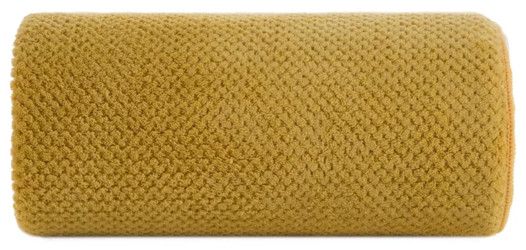 Ręcznik kąpielowy 70x140 cm szybkoschnący z mikrofibry kolor musztardowy o ryżowej strukturze 280 g/m2 ZOE 1 Eurofirany