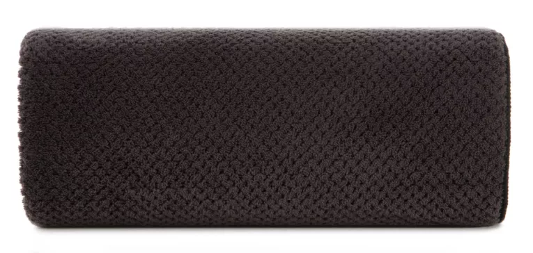 Ręcznik kąpielowy 50x90 cm szybkoschnący z mikrofibry kolor czarny o ryżowej strukturze 280 g/m2 ZOE 1 Eurofirany