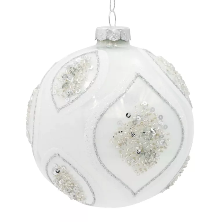 Klasyczna bombka choinkowa ręcznie zdobiona  Eurofirany