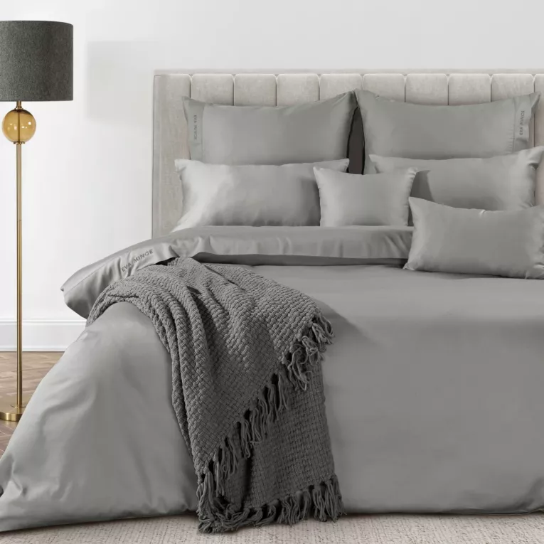 Pościel 160x200 cm z makosatyny bawełnianej kolor stalowy Eva Minge Eurofirany