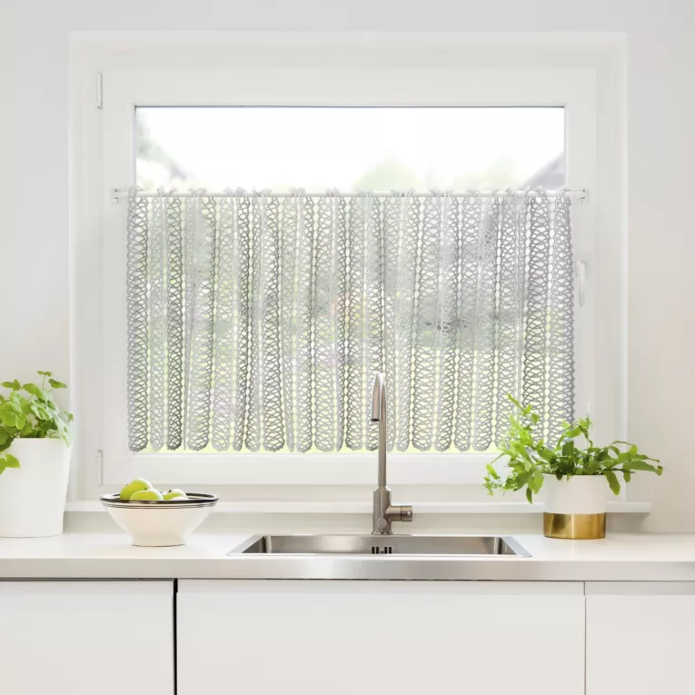 Pati srebrna zazdrostka z gipiury na tunelu 150x60 cm Eurofirany