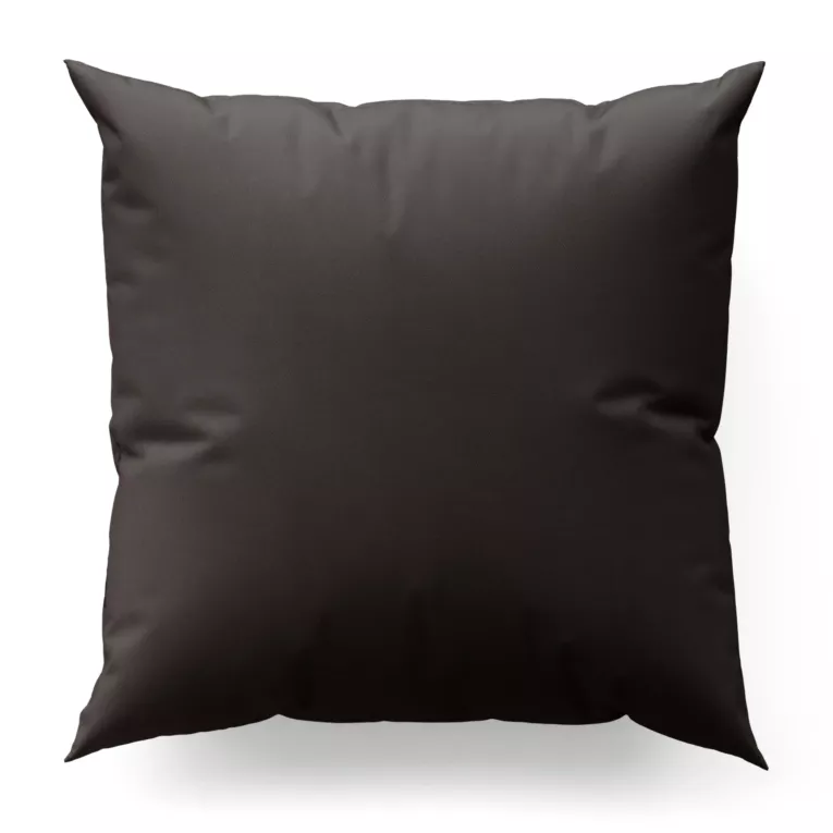 Poszewka szyta ciemnobrązowa z jednokolorowej gładkiej tkaniny