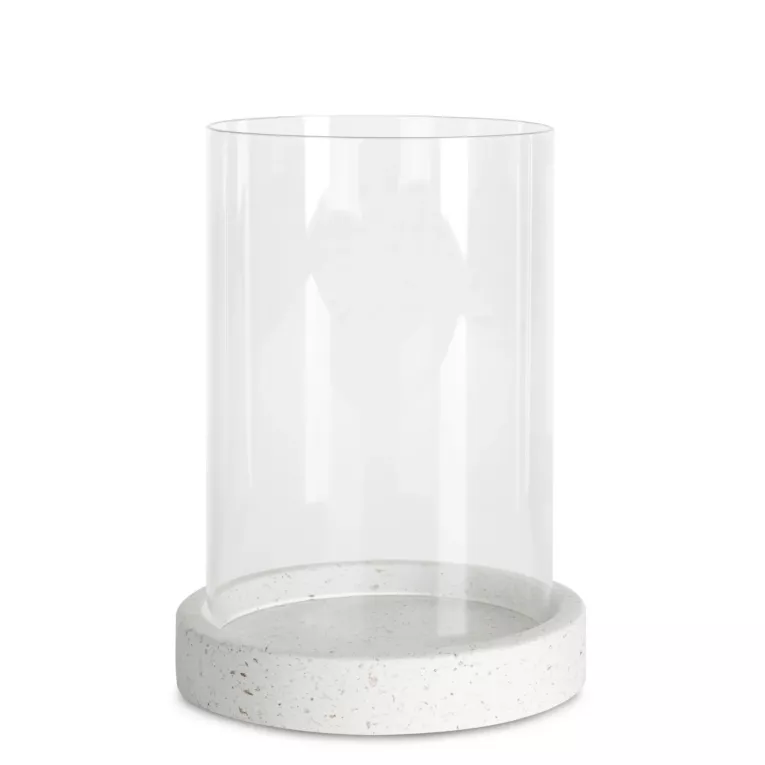 Świecznik dekoracyjny KEVIN z szklanym kloszem Eurofirany