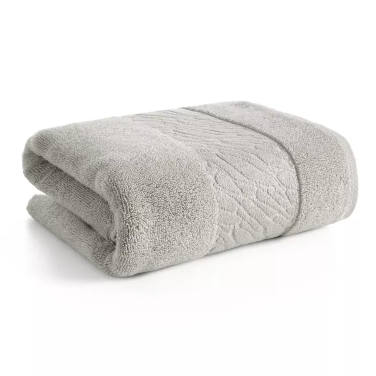 Ręcznik do rąk 30x50 cm bawełniany kolor srebrny zdobiony metaliczna nicią 500 g/m2 ROYAL Eurofirany