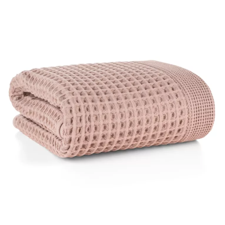 Ręcznik kąpielowy 90x150 cm bawełniany kolor różowy o charakterystycznej gofrowej strukturze 400 g/m2 MELO Eurofirany