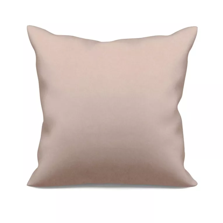 Poszewka szyta ADESSA pudrowo różowa z miękkiej tkaniny o welurowej strukturze