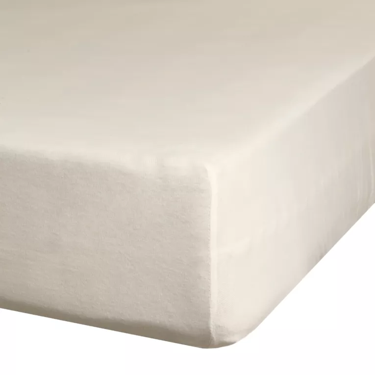 Prześcieradło jersey z gumką 120x200 cm z bawełny kolor beżowy 125 g/m2 Design 91 Eurofirany