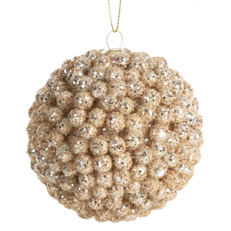 Dekoracyjna bombka choinkowa zdobiona wypukłym wzorem Eurofirany
