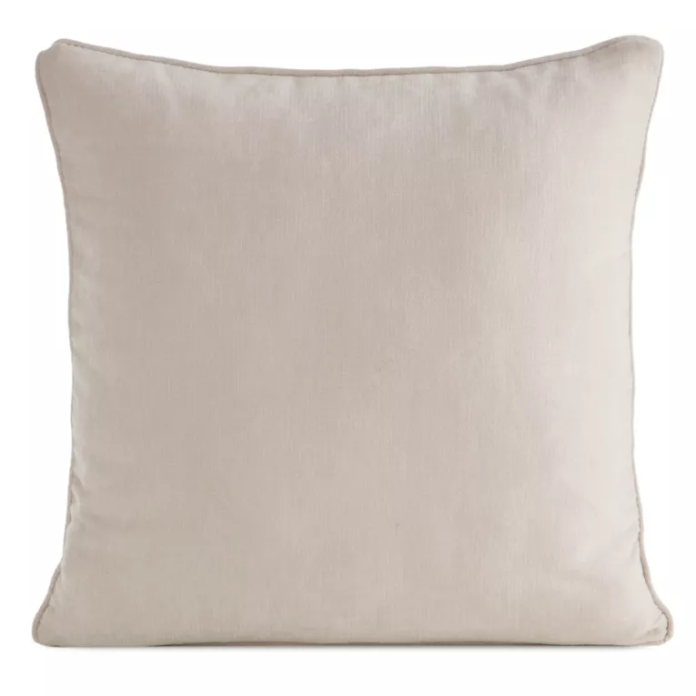 Poszewka na poduszkę 45x45 cm jasnobeżowa z szenilowej tkaniny - VANI Eurofirany