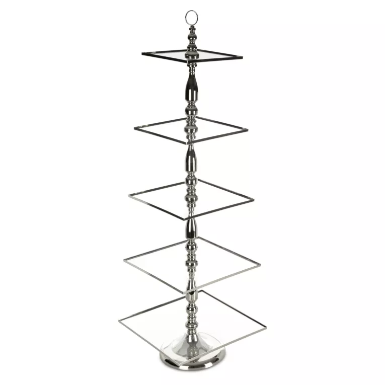 Patera dekoracyjna ELZA z pięcioma piętrami szklana Eurofirany