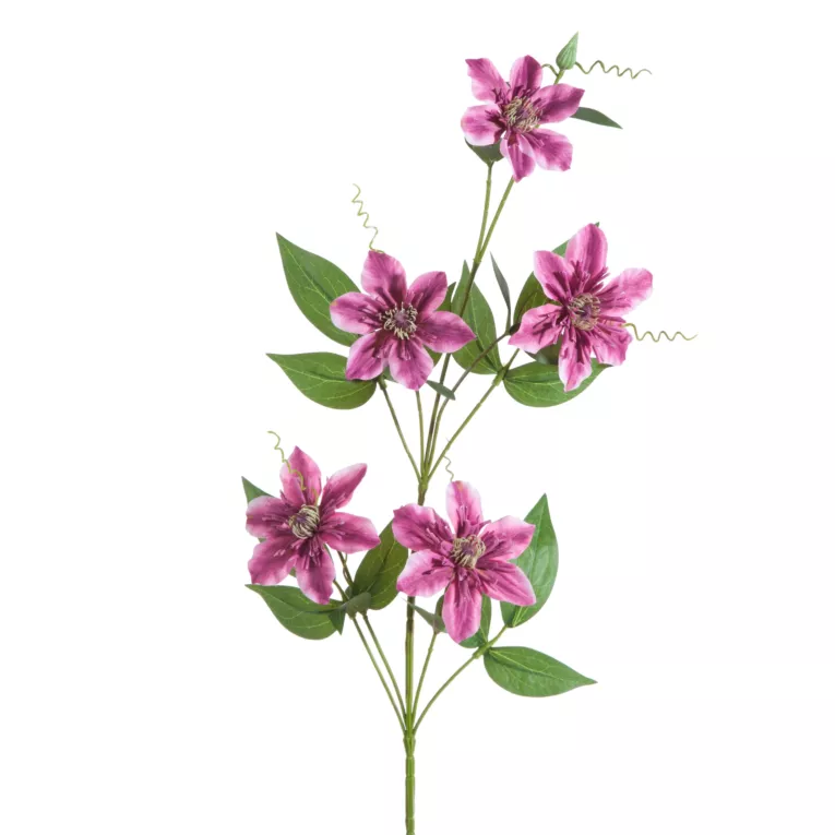 Sztuczny kwiat dekoracyjny POWOJNIK PNĄCZE amarantowy Eurofirany