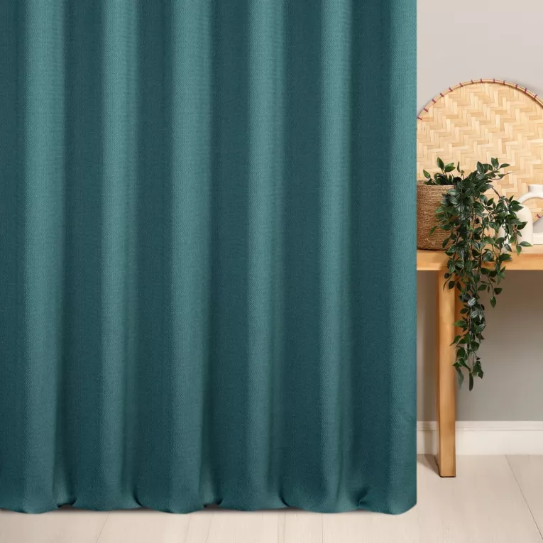 Zasłona szyta na taśmie fala petroa z tkaniny o naturalnym splocie z efektem melanżu