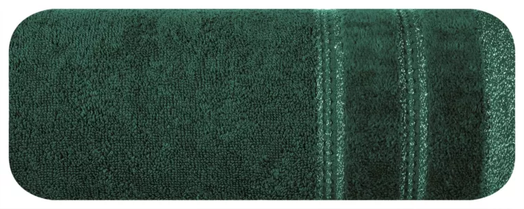 Ręcznik do rąk 30x50 cm bawełniany kolor butelkowy zielony z błyszczącą bordiurą 500 g/m2 GLORY 1 Eurofirany