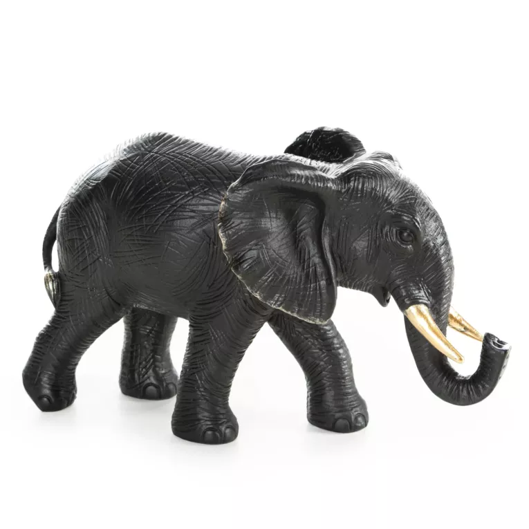 Figurka czarna Słoń 30x11x18 cm OLI  Eurofirany