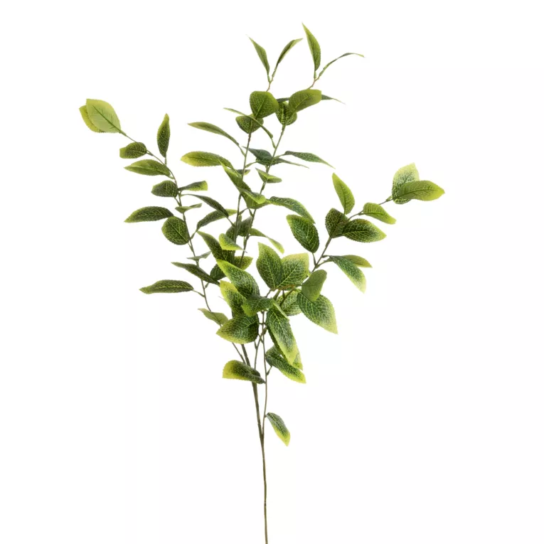 Gałązka sztuczna dekoracyjna z dwubarwnymi liśćmi Eurofirany