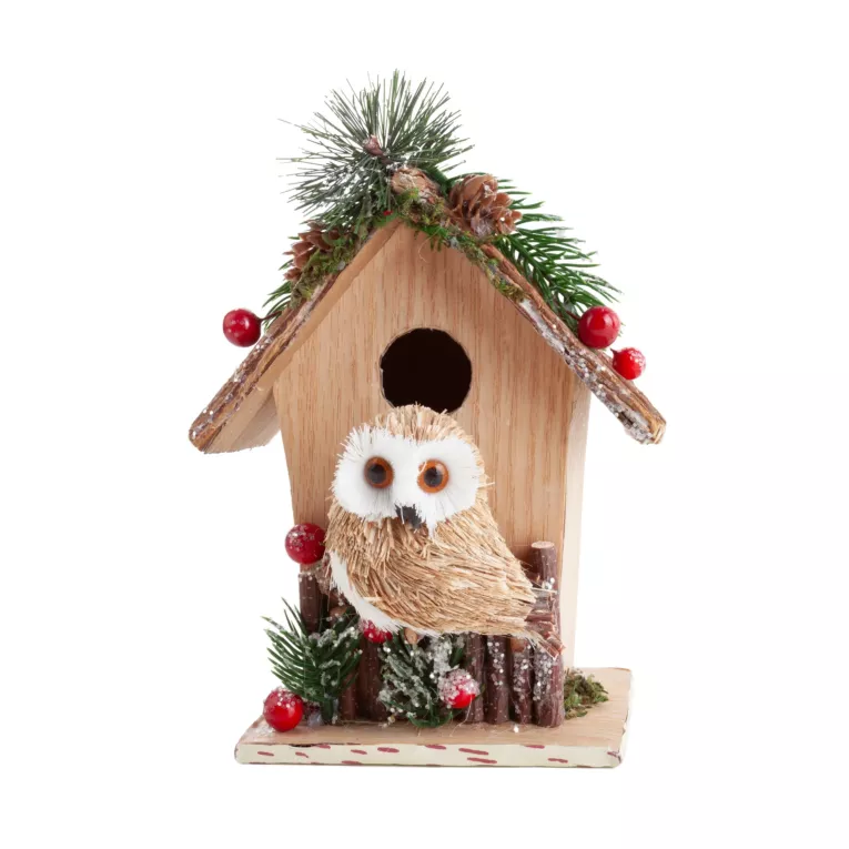 Ozdoba choinkowa urocza sowa w stylu eko Eurofirany