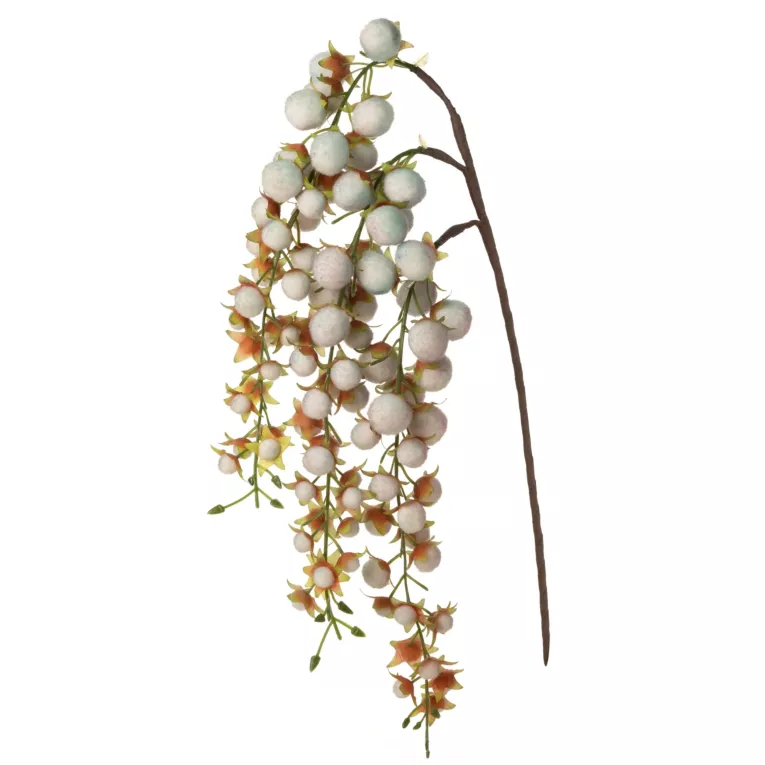 Gałązka sztuczna jasnoniebieska z pąkami 78 cm