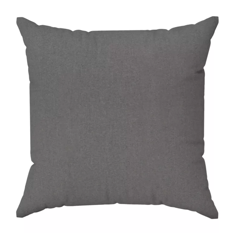 Poszewka szyta popielata z miękkiej tkaniny o welurowej strukturze