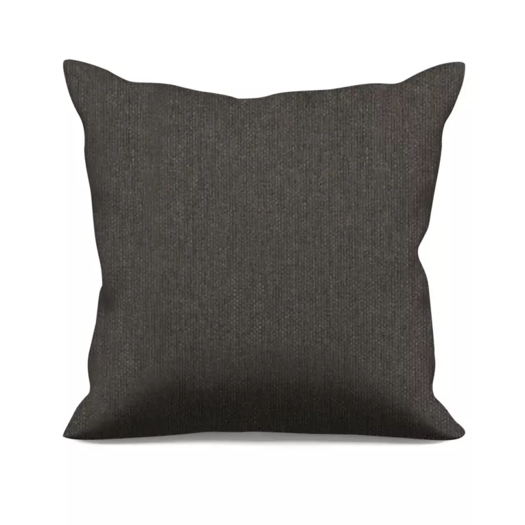 Poszewka szyta ciemnobrązowa miękka, szenilowa tkanina o wyraźnym splocie i delikatnym połysku