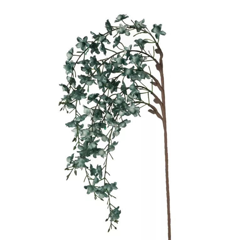 Gałązka ozdobna z drobnymi kwiatuszkami niebieska Eurofirany