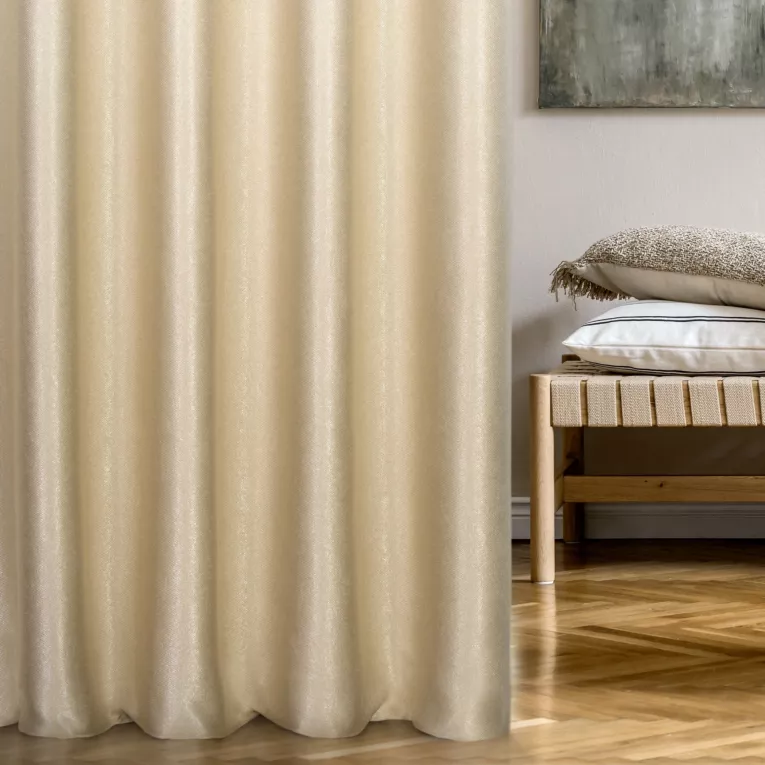 Tkanina zasłonowa zaciemniająca z wyraźnym strukturalnym splotem Eurofirany