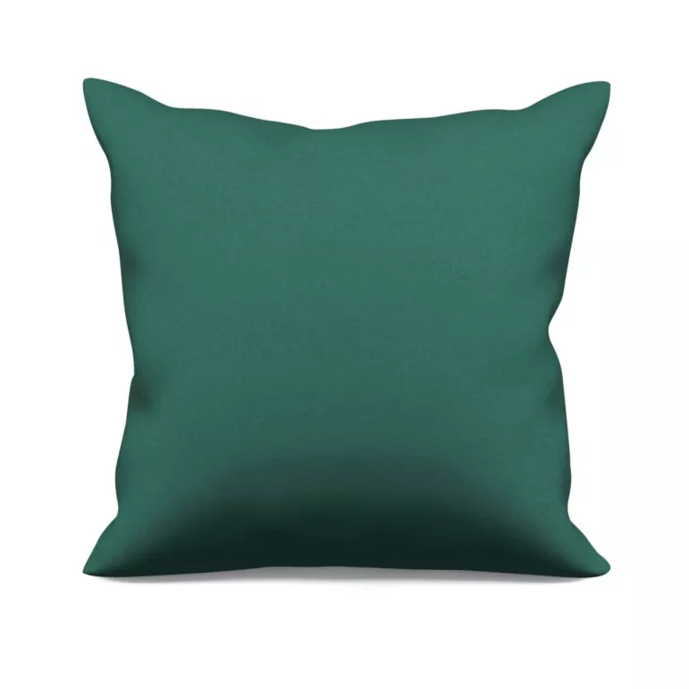 Poszewka szyta ciemnozielona z gładkiej zaciemniającej tkaniny typu dimout