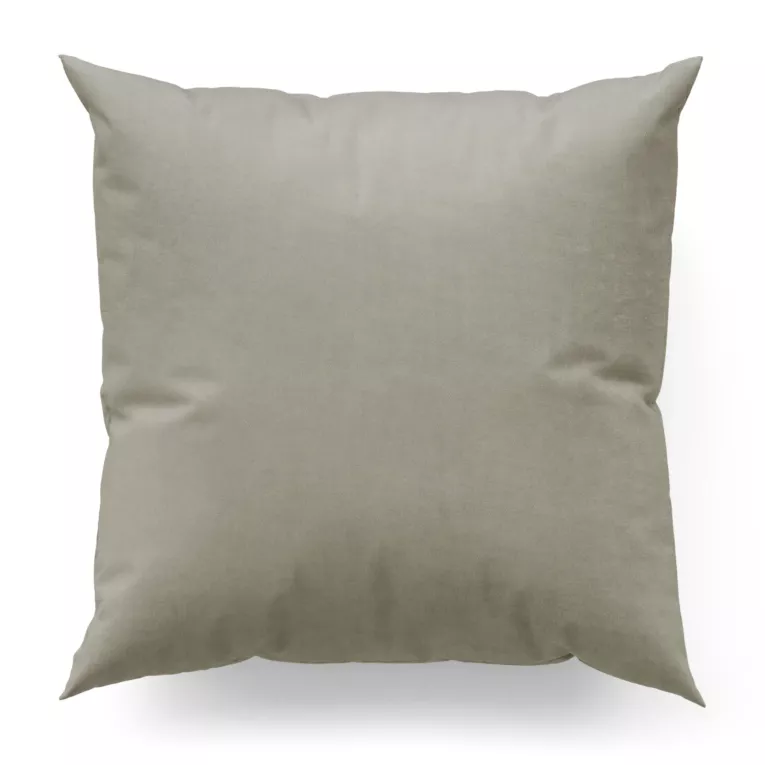 Poszewka szyta ENYA szarobeżowa z miękkiej półmatowej tkaniny welwetowej