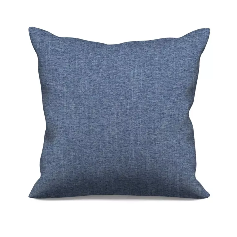 Poszewka szyta jasnoniebieska z miękkiej tkaniny o welurowej strukturze