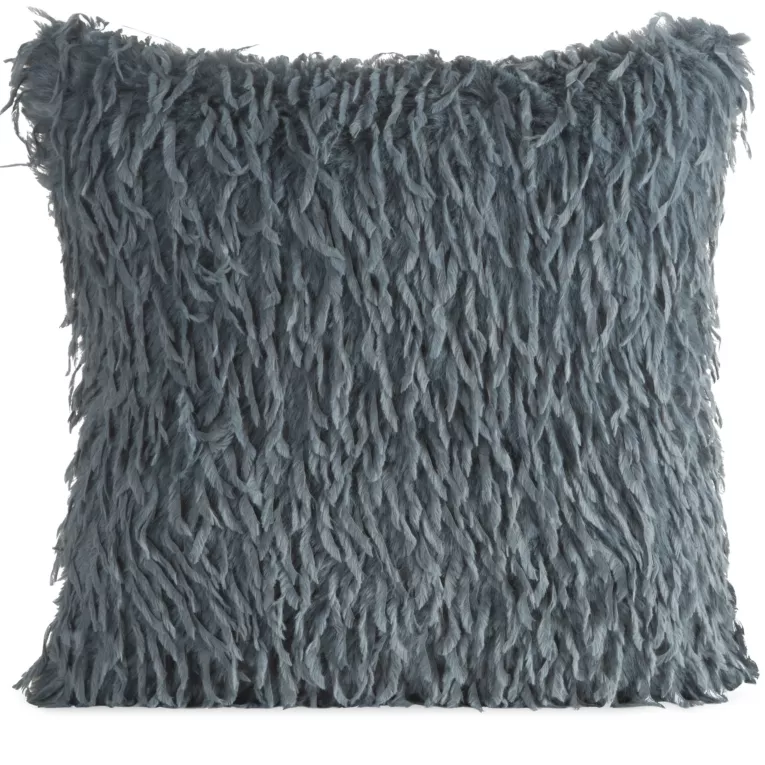 Poszewka na poduszkę 45x45 cm z przyjemnego futerka granatowa ADORE Eurofirany